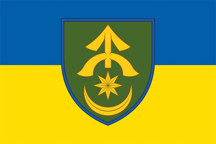 Прапор 31 окремої механізованої бригади (31 ОМБр) синьо-жовтий