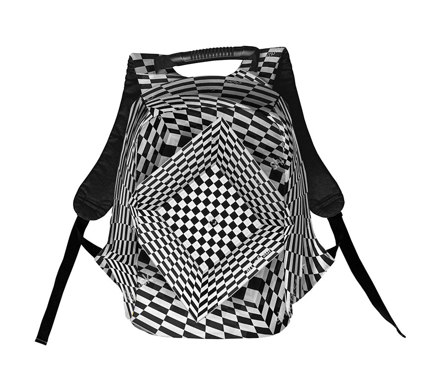 3D рюкзак Чорно білий