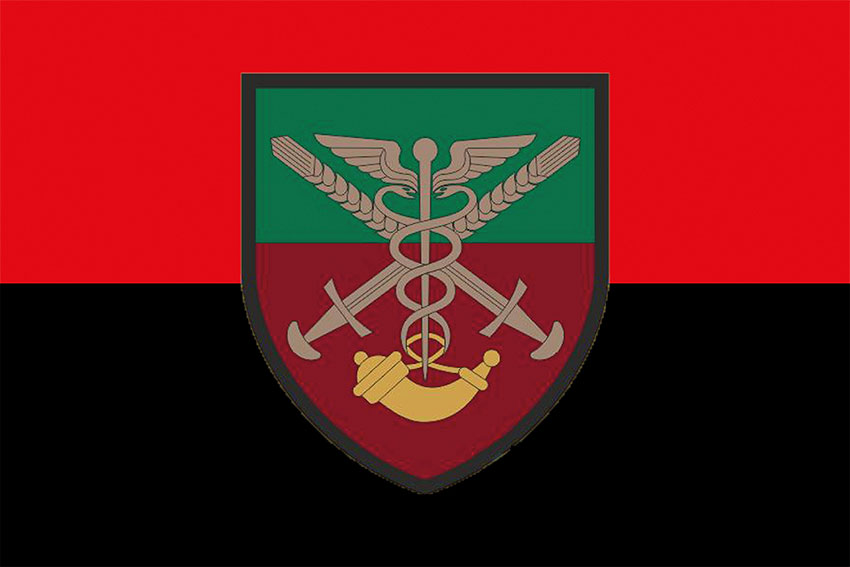 Прапор 78 окремого батальйону матеріального забезпечення (78 ОБМЗ) червоно-чорний