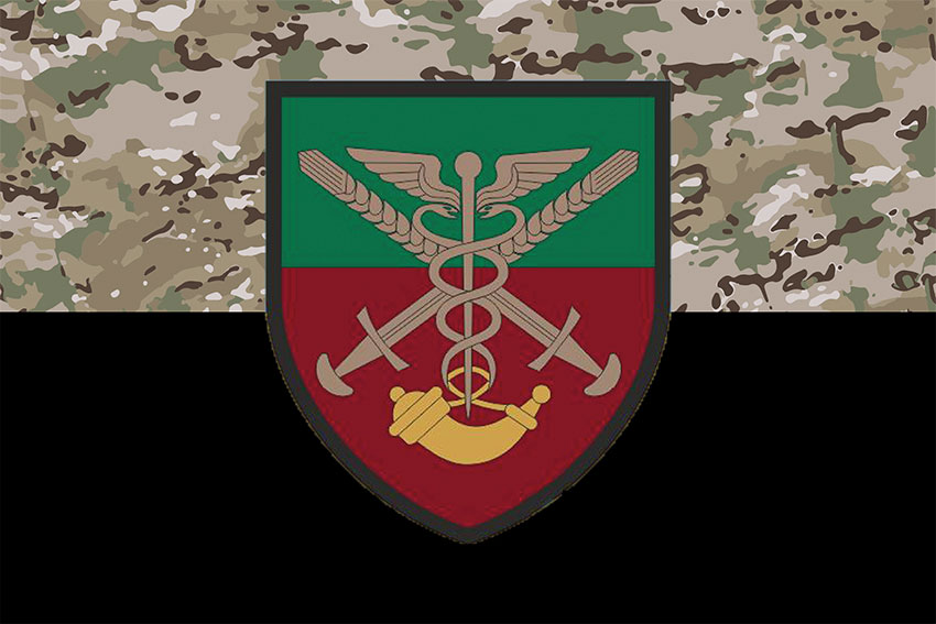 Прапор 78 окремого батальйону матеріального забезпечення (78 ОБМЗ) камуфляж чорний