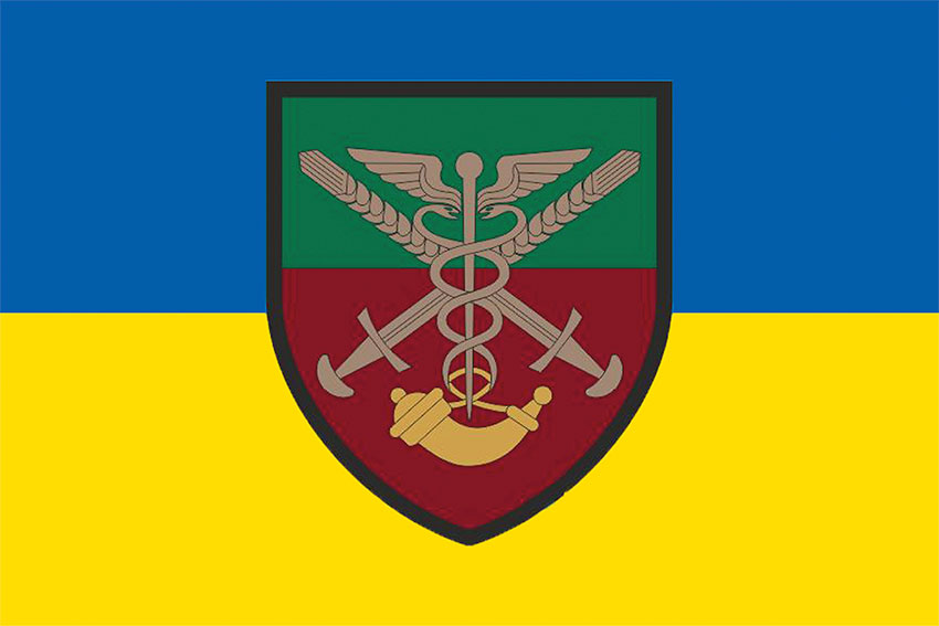 Прапор 78 окремого батальйону матеріального забезпечення (78 ОБМЗ) синьо-жовтий