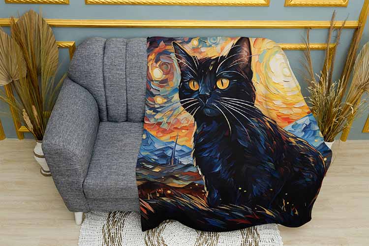 Абстрактний чорний котик Abstract black cat