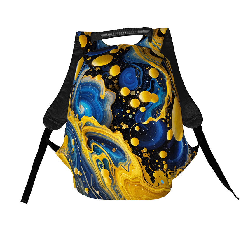 Абстракція Синьо жовті сфери Abstraction Blue yellow spheres