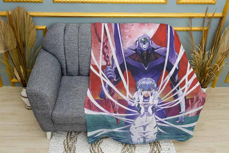 Аянамі Рей на червоному фоні Євангеліон Ayanami Rei on the red background Evangelion