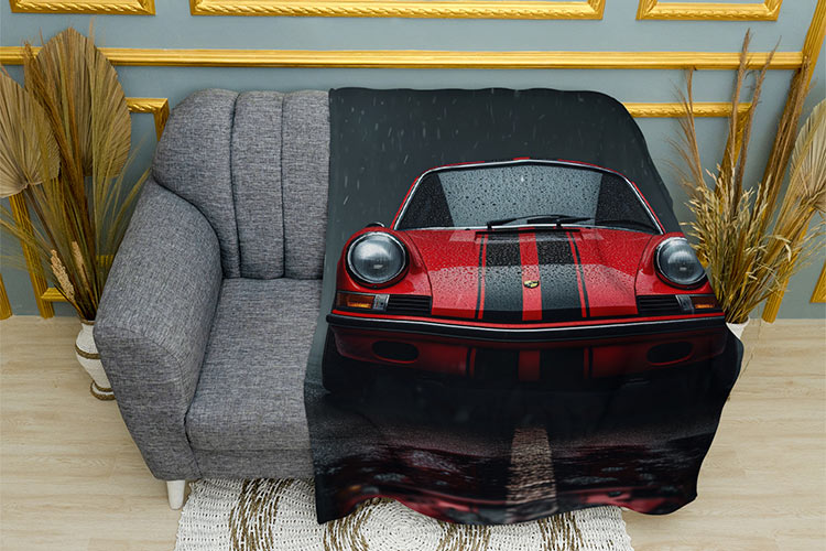 Червоний Порше Ретро автомобіль Red Porsche Retro car