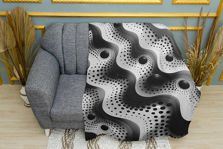 Чорні хвилі з плямами Black waves with spots