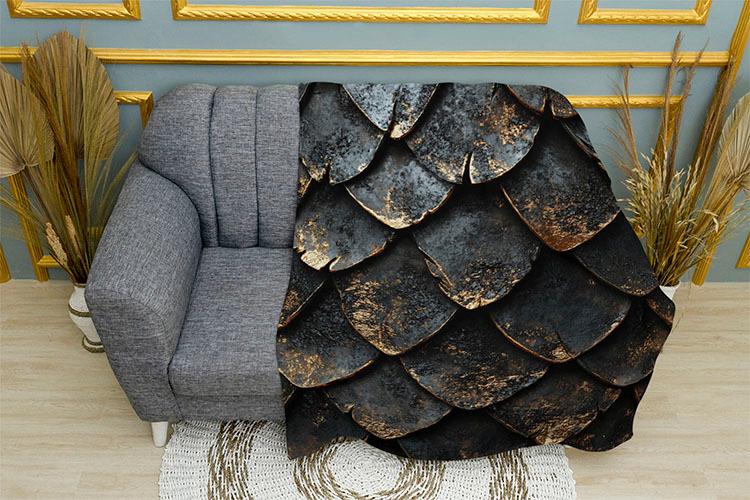 Чорний обсидіан Луска дракона Black obsidian Dragon scales