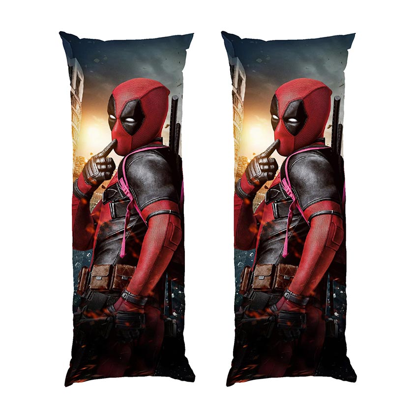 Дедпул на фоні міста Марвел Deadpool оn the background of the city Marvel