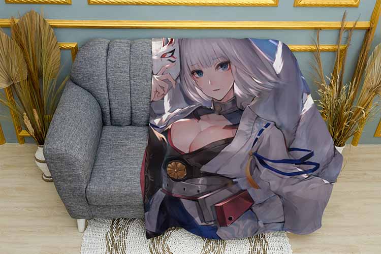 Дівчина лисиця Біле волосся Аніме Fox girl White hair Аnime