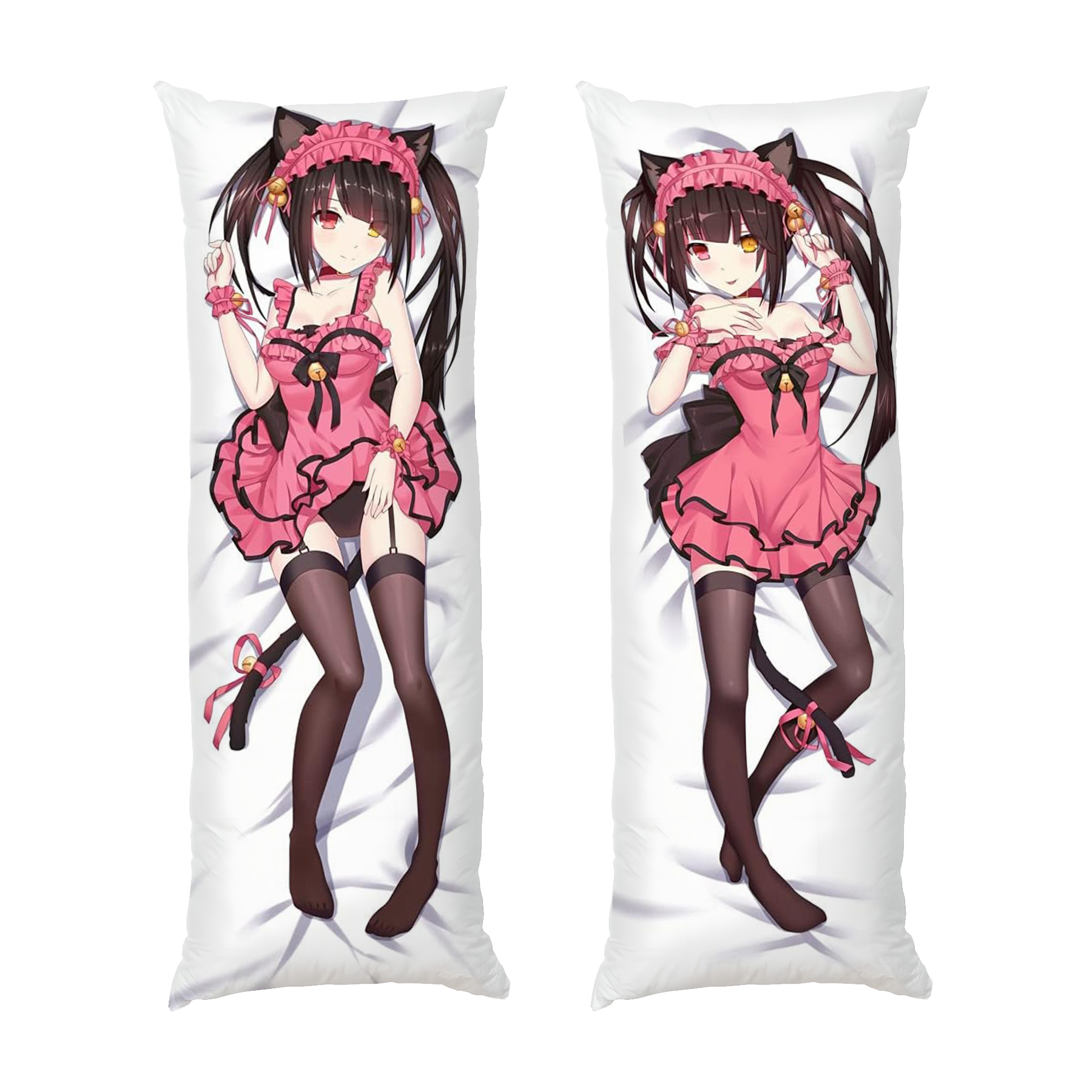 Дівчинка кішка Неко дівчинка в рожевій сукні Манга Neko girl in a pink dress Manga