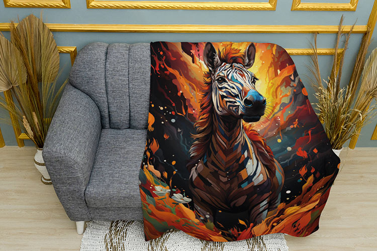 Ескіз кольорової зебри Multicolour zebra sketch