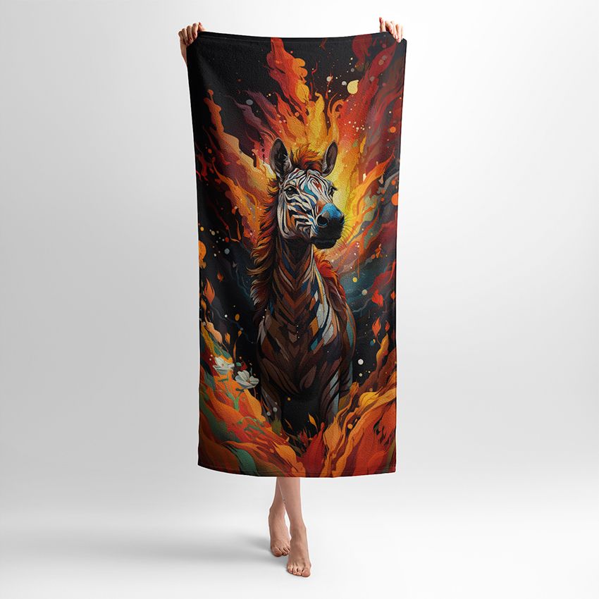 Ескіз кольорової зебри Multicolour zebra sketch