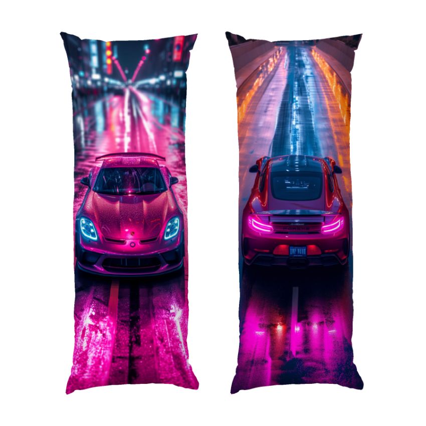 Фіолетовий Порше з червоними лініями Violet Porsche with red lines