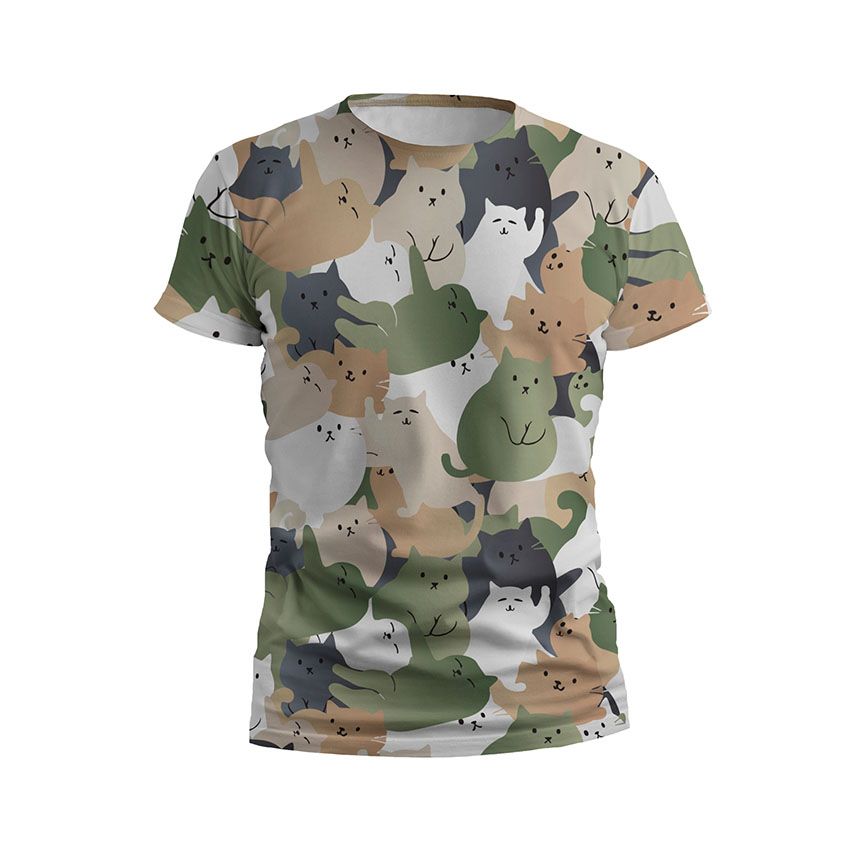 Футболка дитяча Котячий камуфляж Cat camouflage