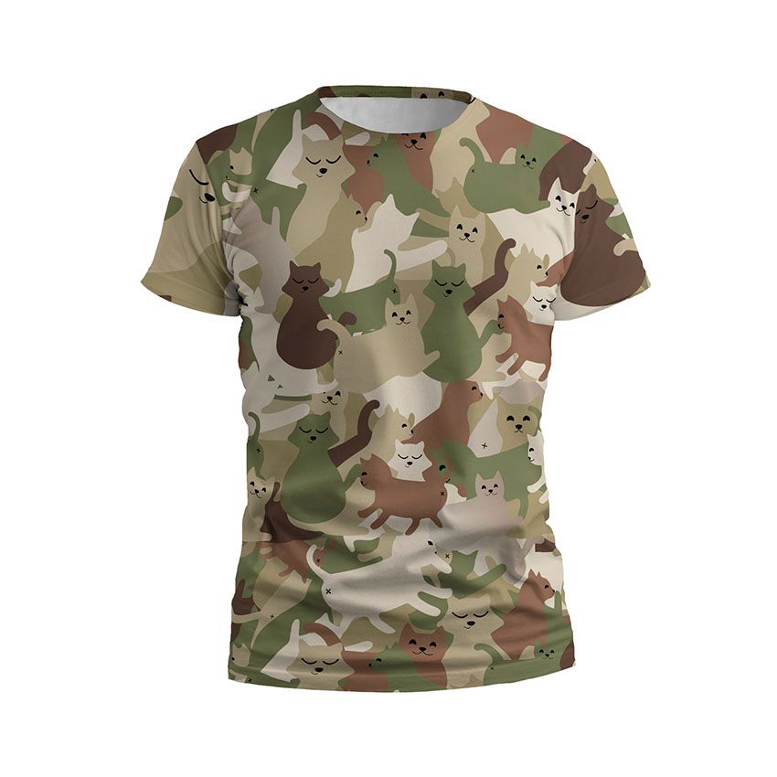 Футболка дитяча Кумедні котики Камуфляж Funny cats Camouflage