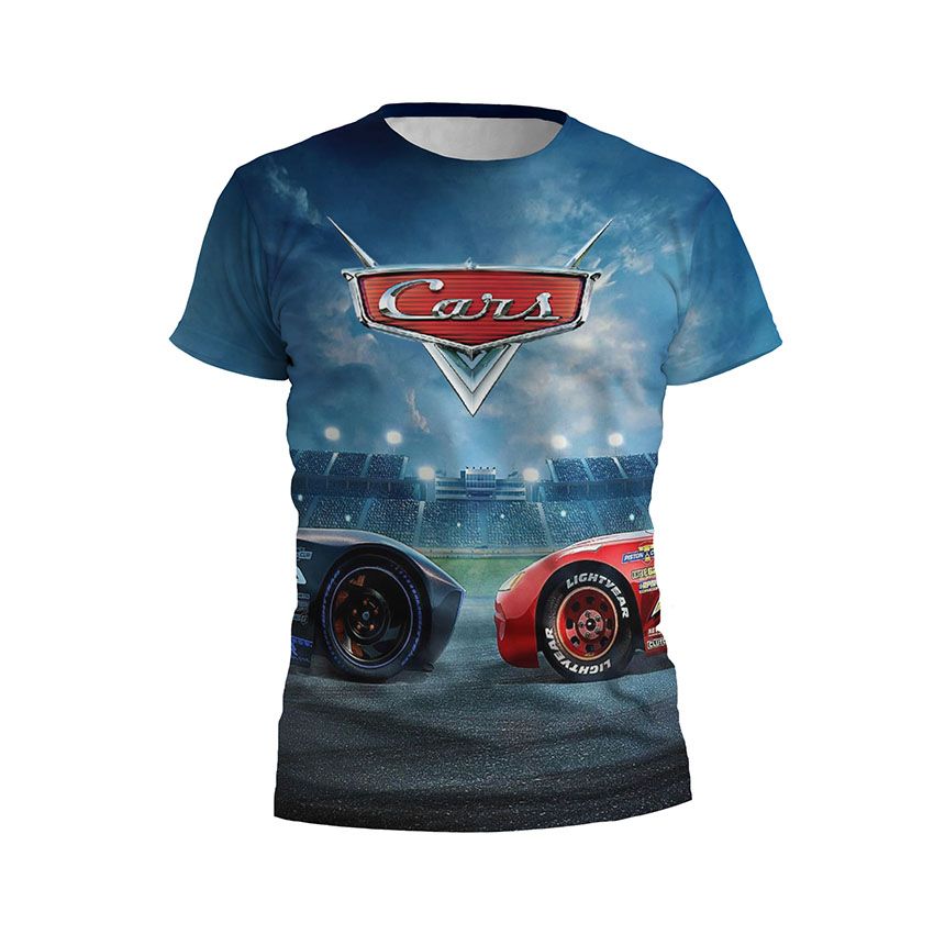 Футболка дитяча спортивна Блискавка проти Шторма Тачки Lightning vs Storm Cars