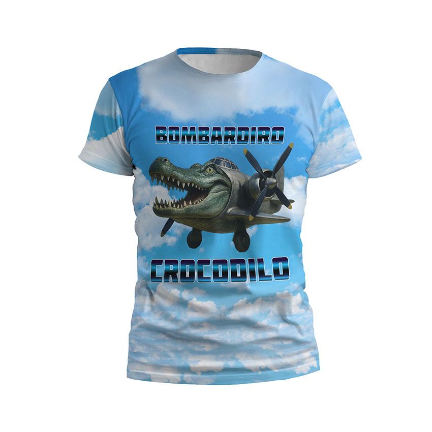 Футболка дитяча спортивна Бомбардиро Крокодило Монстр у небі Bombardiro Crocodilo Sky Monster