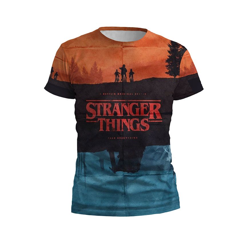 Футболка дитяча спортивна Дивні дива Нічний Похід Stranger Things Night Walk