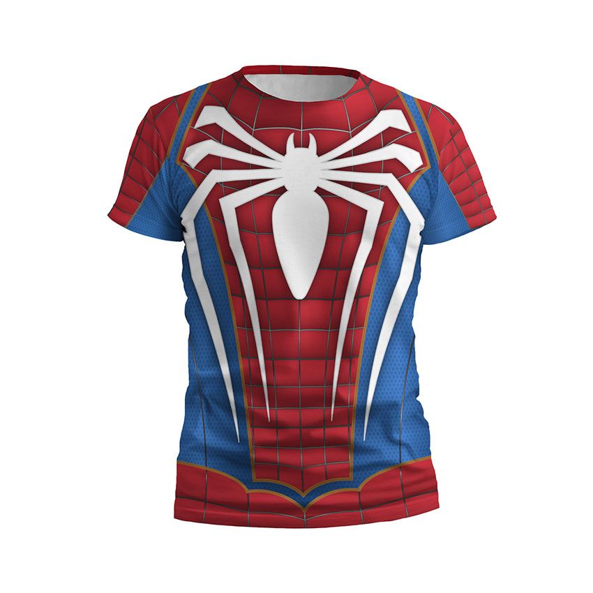 Футболка дитяча спортивна Людина-павук Spider Man червоно-синій