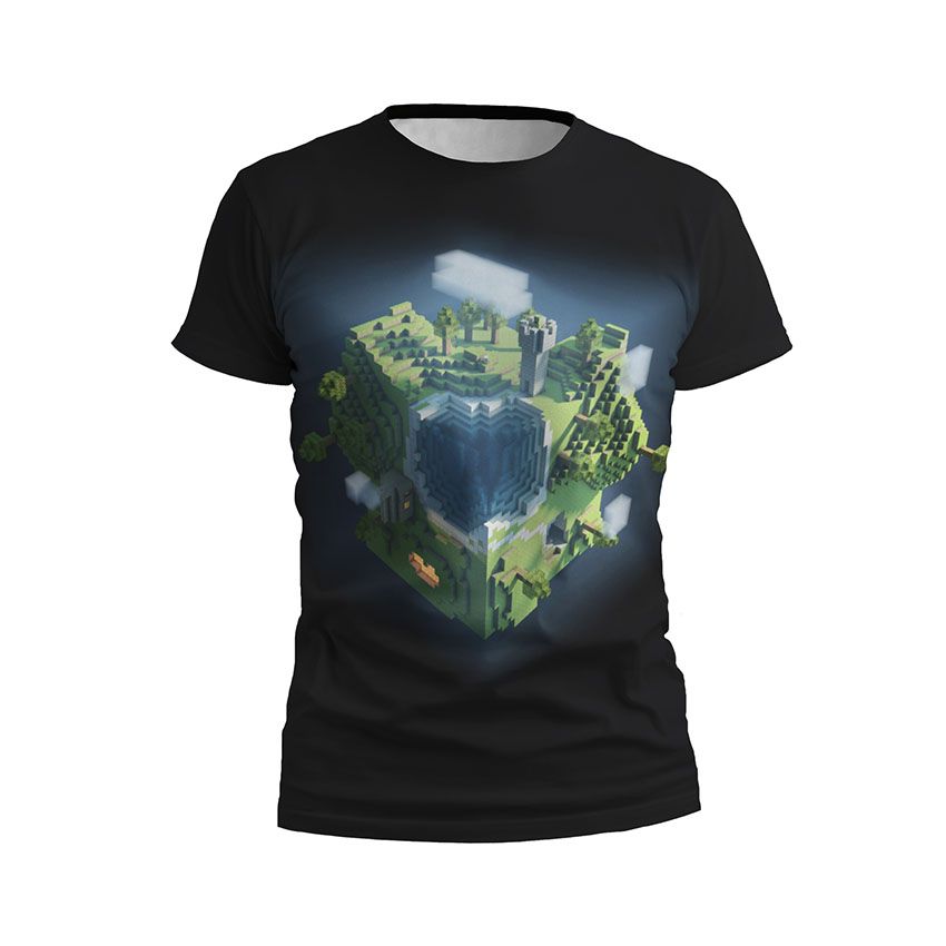 Футболка дитяча спортивна Майнкрафт Острів Minecraft Island