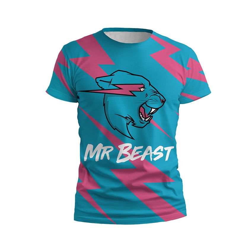 Футболка дитяча спортивна Містер Біст Грім Mr Beast Thunder бірюзовий