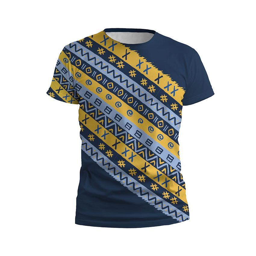 Футболка дитяча спортивна Національний патерн National pattern blue