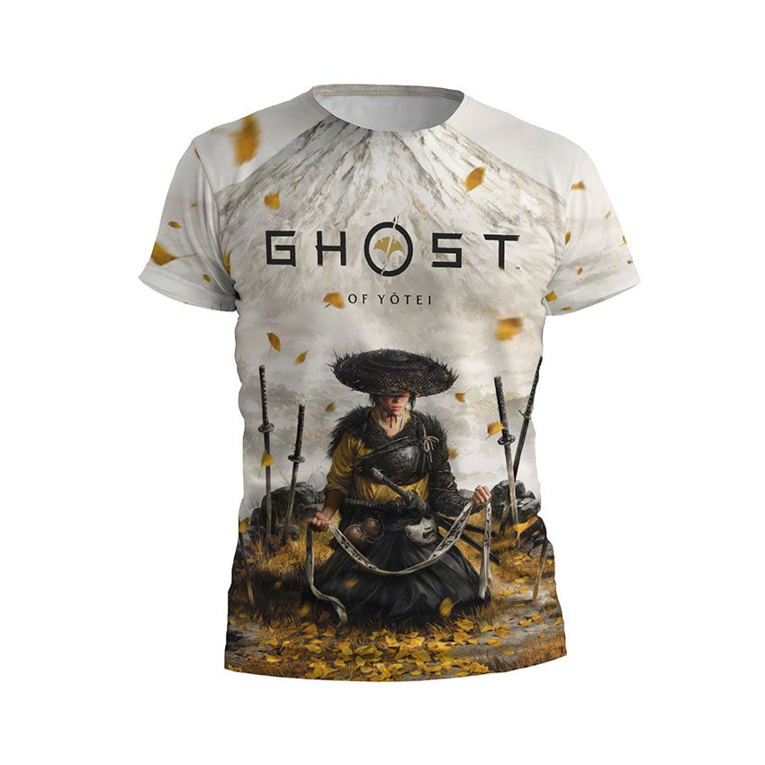 Футболка дитяча спортивна Привид Йотей Осінній воїн Ghost of Yotei Autumn Warrior