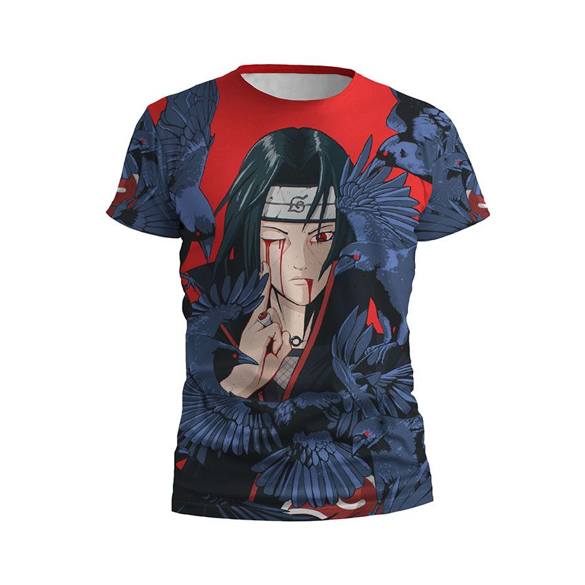 Футболка дитяча спортивна Учіха Ітачі з воронами Наруто Itachi Uchiha with crows Naruto