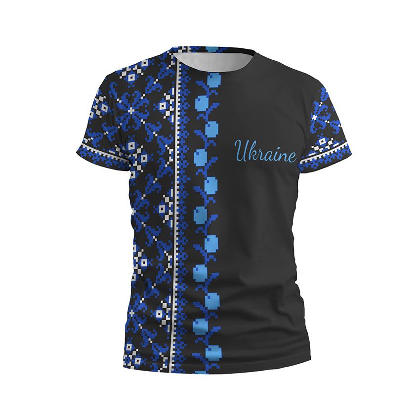 Футболка дитяча спортивна Українська культура Вишиванка Ukrainian culture Embroidery блакитний