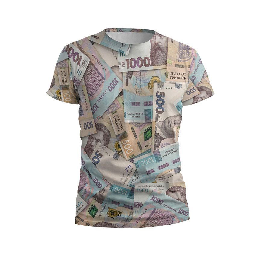 Футболка дитяча спортивна Українські купюри Ukrainian Banknotes