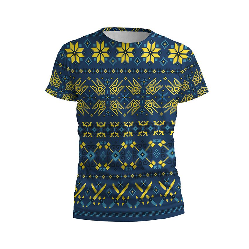 Футболка дитяча спортивна Український Орнамент Ukrainian Ornament жовтий