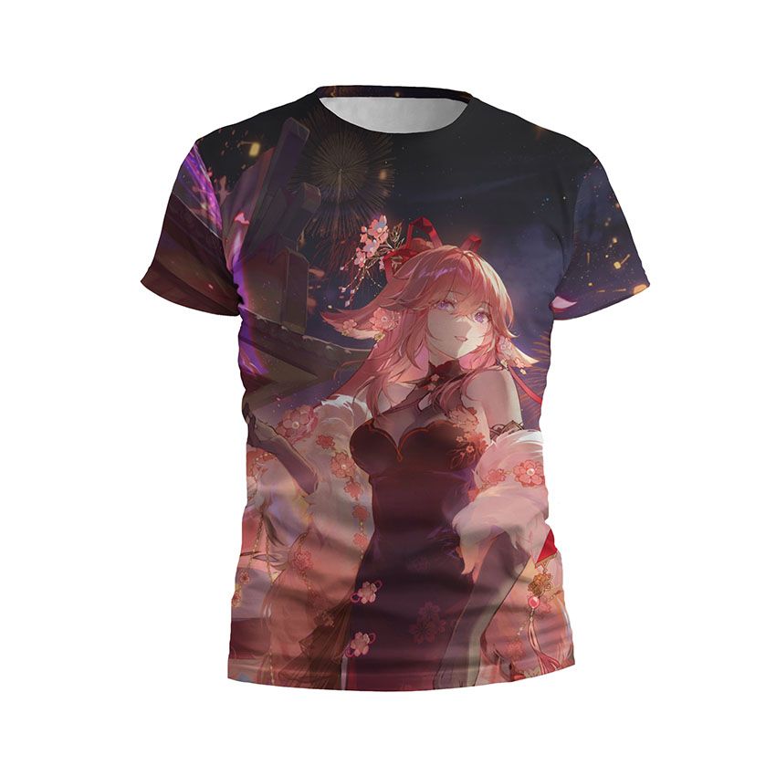 Футболка дитяча спортивна Яє Міко в сукні Геншин Імпакт Yae Miko in a dress Genshin Impact