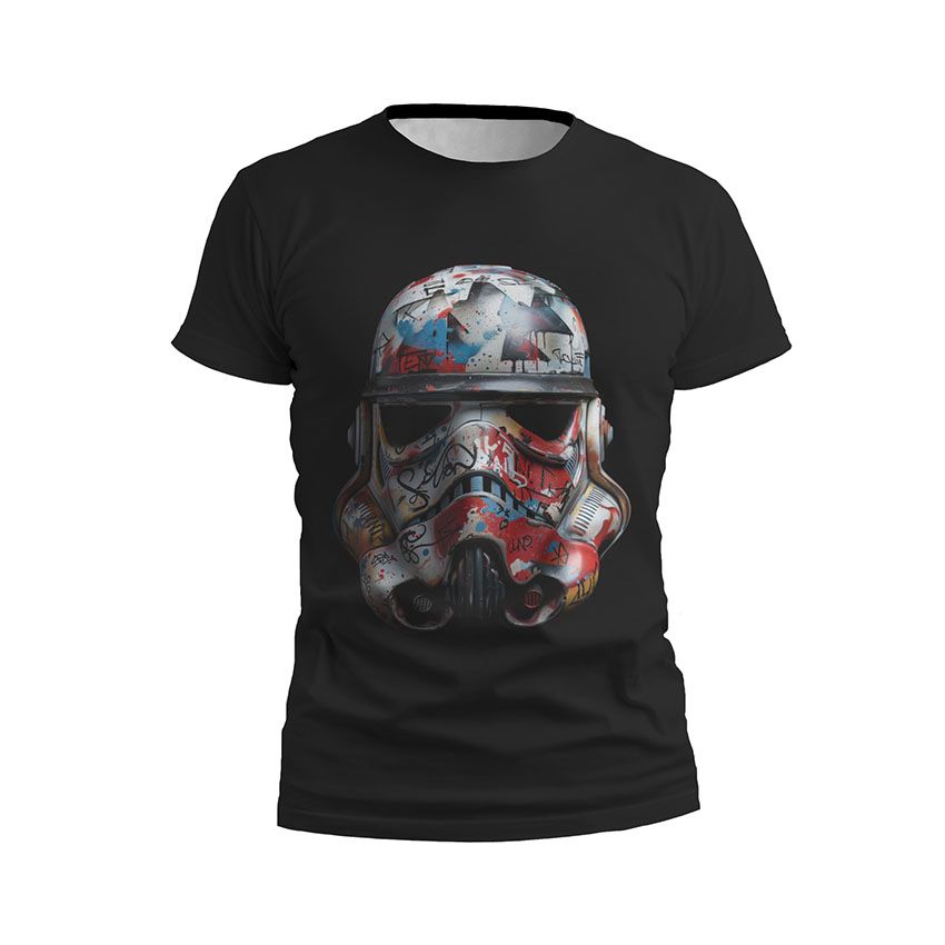Футболка дитяча спортивна Зоряні війни Шолом штурмовика з графіті Star Wars Stormtrooper helmet with graffit