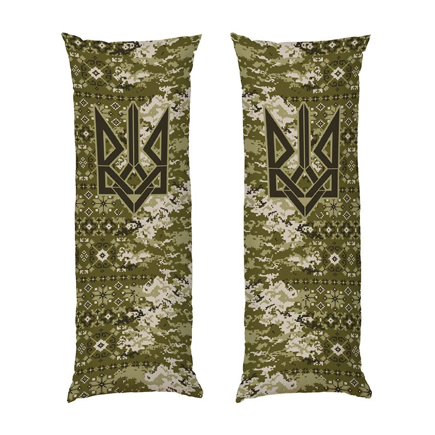 Герб України Піксельний камуфляж та вишиванка