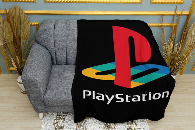 Ігрова приставка Лого Чорний фон PlayStation Logo Black background