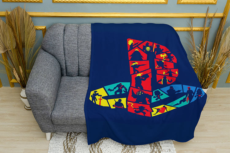 Game console Logo Blue background PlayStation Logo Blue background