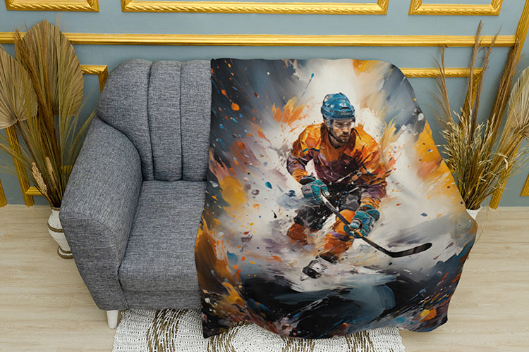 Хокеїст у фарбах Colours sketch Hockey player