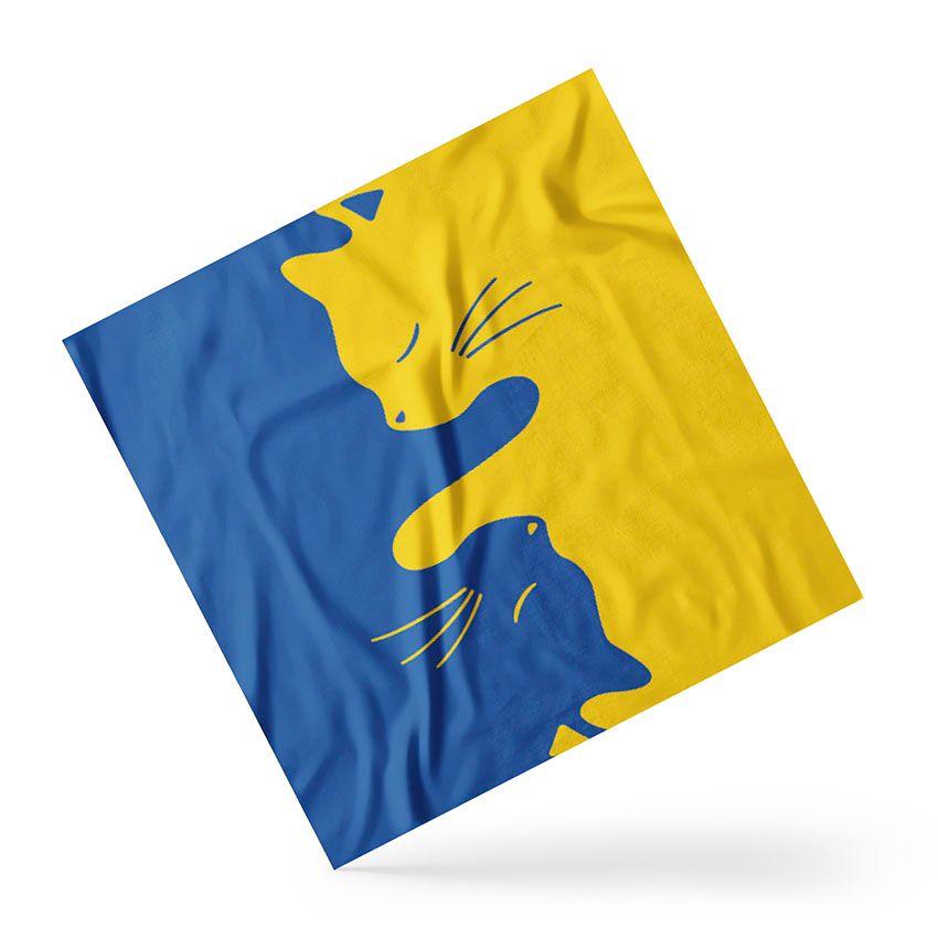 Хустка Українські котики Обійми Ukrainian cats Hugs