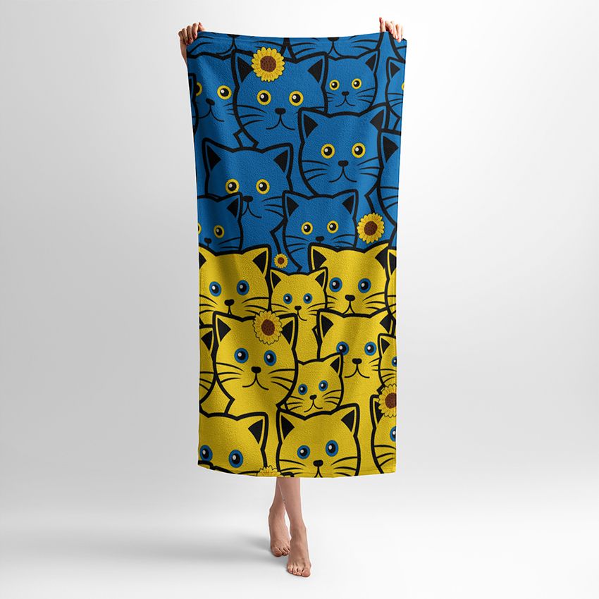 Котики синьо жовті Yellow and blue cats