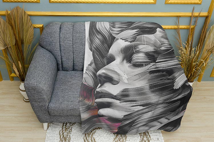 Лице дівчини Сірі хвилі The girl's face Gray waves