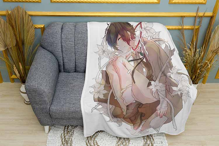 Осаму Дазай у квітах Літературні генії Бродячі Пси Osamu Dazai in flowers Bungo Stray Dogs