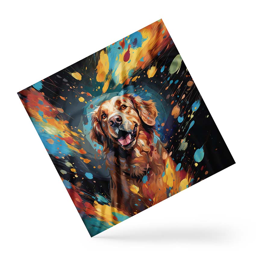 Пес різнокольоровий арт Dog multicolored art