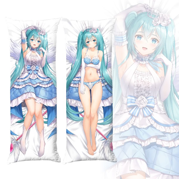 Подушка обіймашка дакімакура Vocaloid Miku Hatsune White