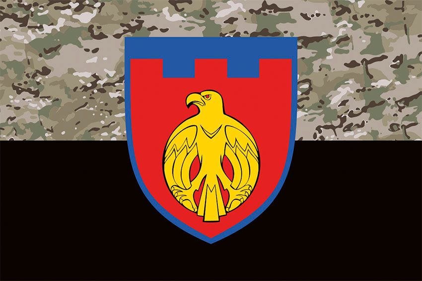 Прапор 121 окремої бригади територіальної оборони (121 ОБрТрО) ЗСУ камуфляж чорний