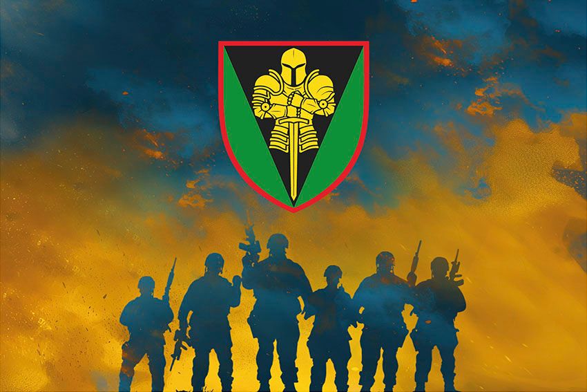 Прапор 17 ОТБр імені Костянтина Пестушка ЗСУ Воїни світла синьо жовтий