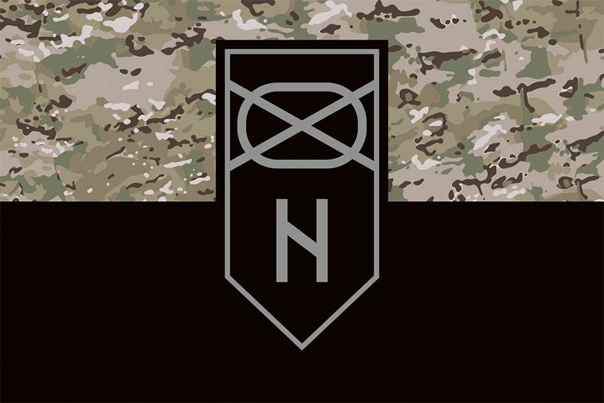 Прапор 2 механізованого батальйону 3 ОШБр (2 МБ 3 ОШБр) ЗСУ камуфляж чорний