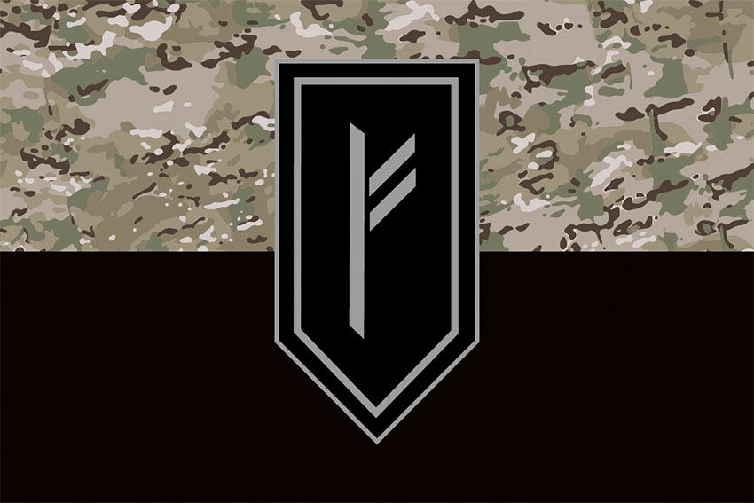 Прапор 2 стрілецького батальйону 3 ОШБр (2 СБ 3 ОШБр) ЗСУ камуфляж чорний