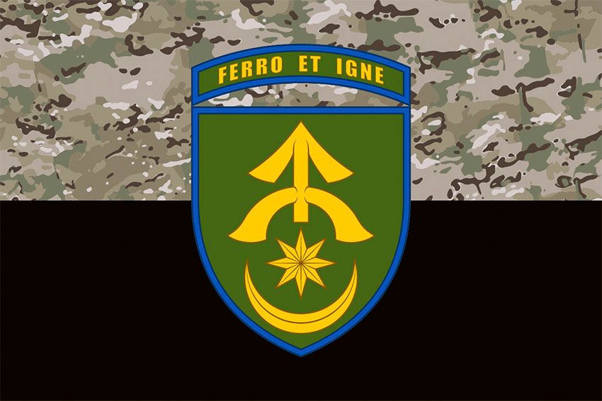 Прапор 31 окремої механізованої бригади (31 ОМБр) СВ ЗСУ камуфляж чорний