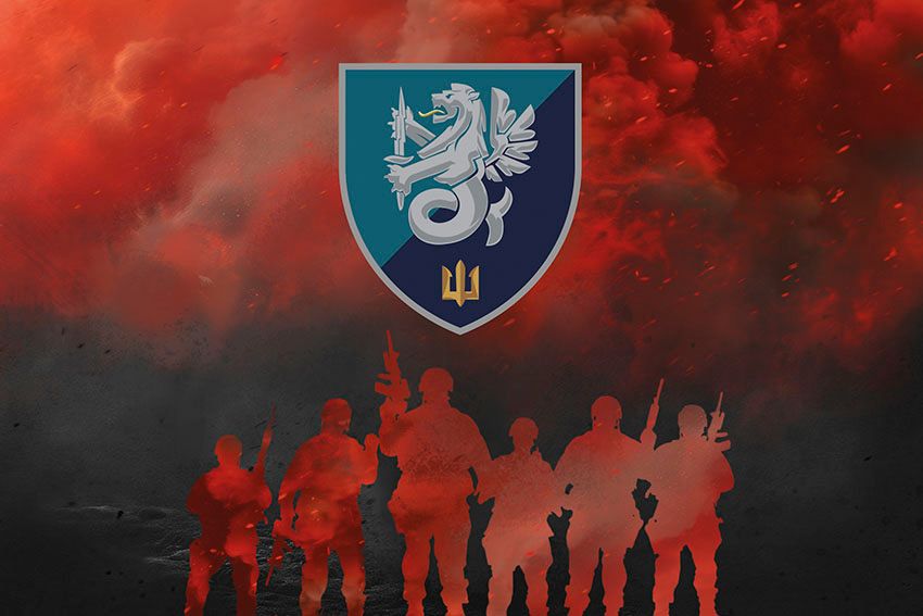 Прапор 37 окремої бригади морської піхоти (37 ОБрМП) ВМС України Воїни світла червоно чорний