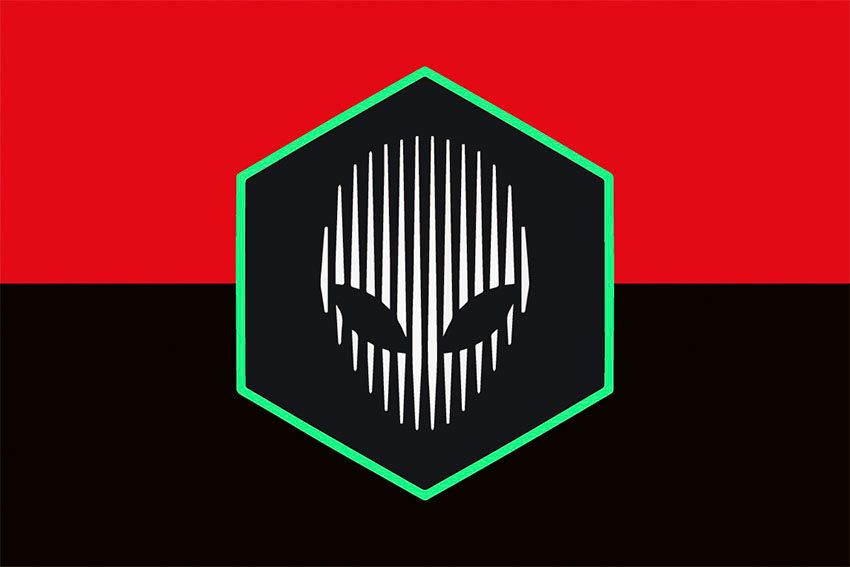 Прапор 412 окремого полку безпілотних систем «NEMESIS» (412 ОП БпС) ЗСУ червоно чорний